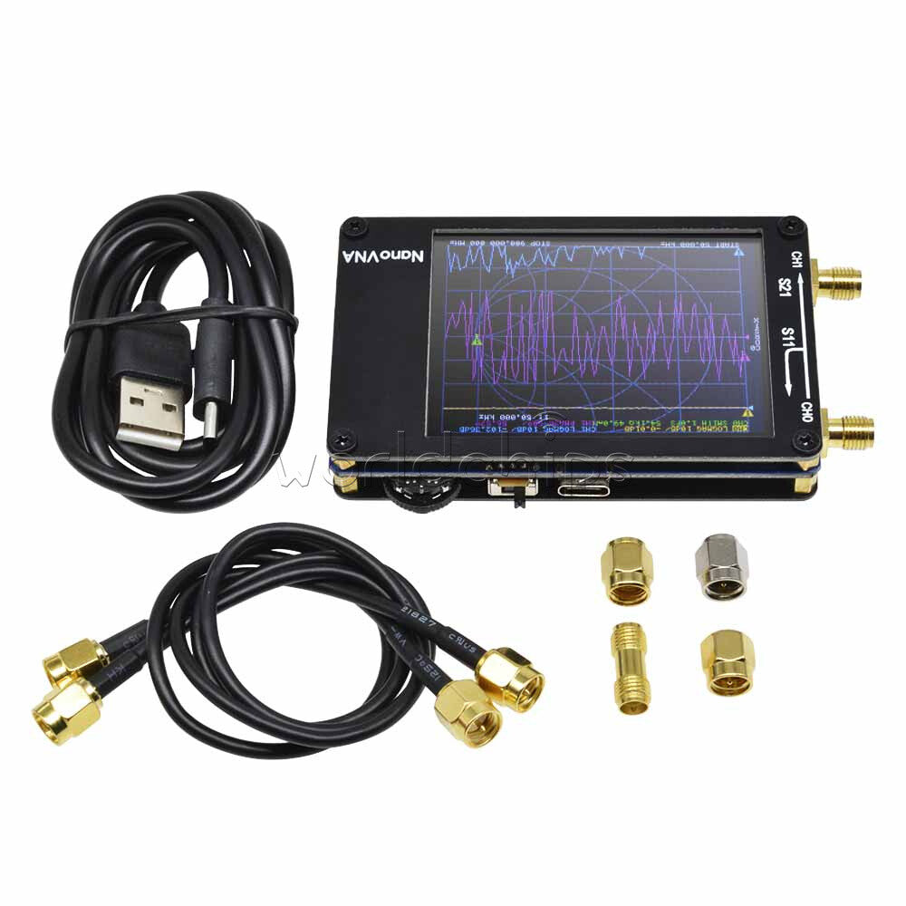 50KHz-900MHz 2.8" Touch TFT NanoVNA Vector Network Analyzer HF VHF UHF Antenna