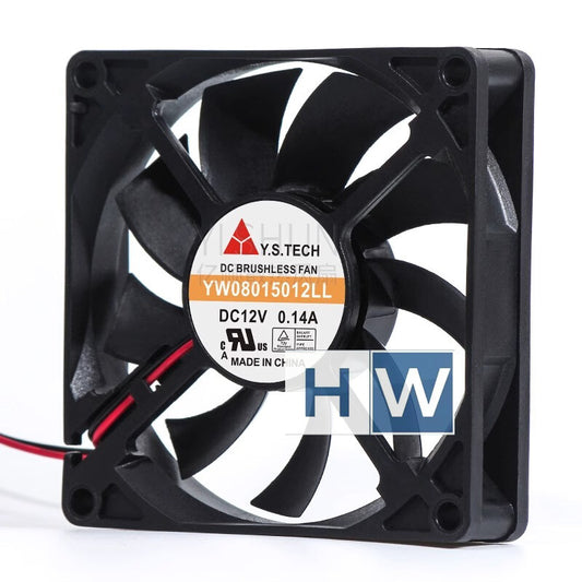 1PC YW08015012LL Y.S.TECH 12V 0.14A 8015 8CM Chassis Cooling Fan 2-wire
