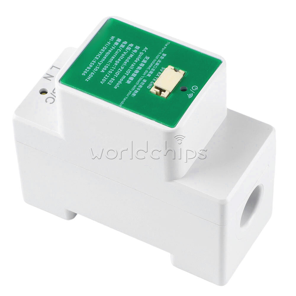 Din Rail Single Phase 100A WIFI Smart Energy Meter Power Monitor AC 110/220V