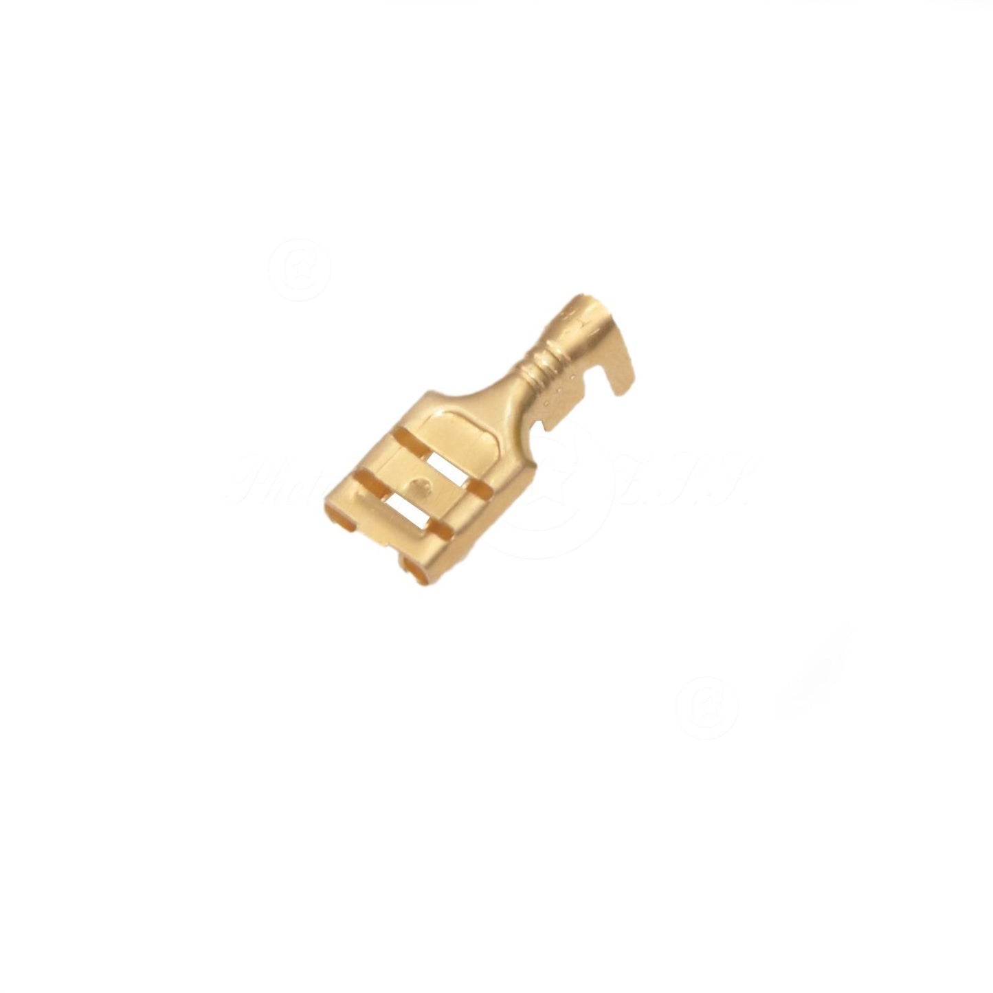 50Pcs Brass 6.3mm Terminal Electrical Wire Connector Crimp Insert Spring +Sheath