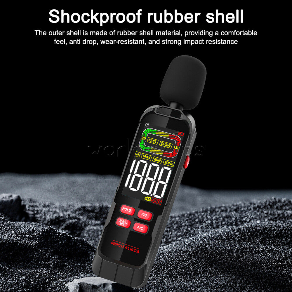 Sound Level Meter Digital LCD Display Noise Tester Measurement 30-130DB Decibel