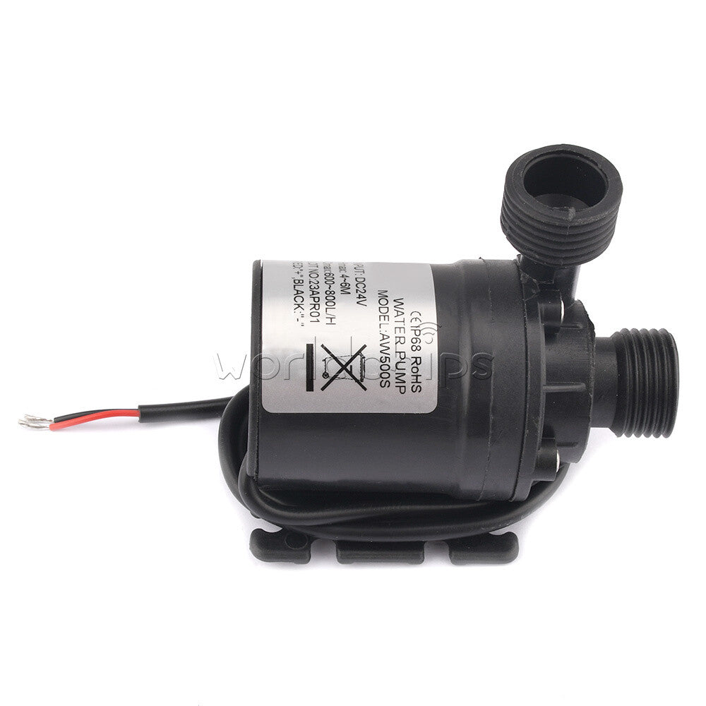 AW500S 12/24V Circulator Pump Mini Brushless Motor Submersible Water Pump 800L/H
