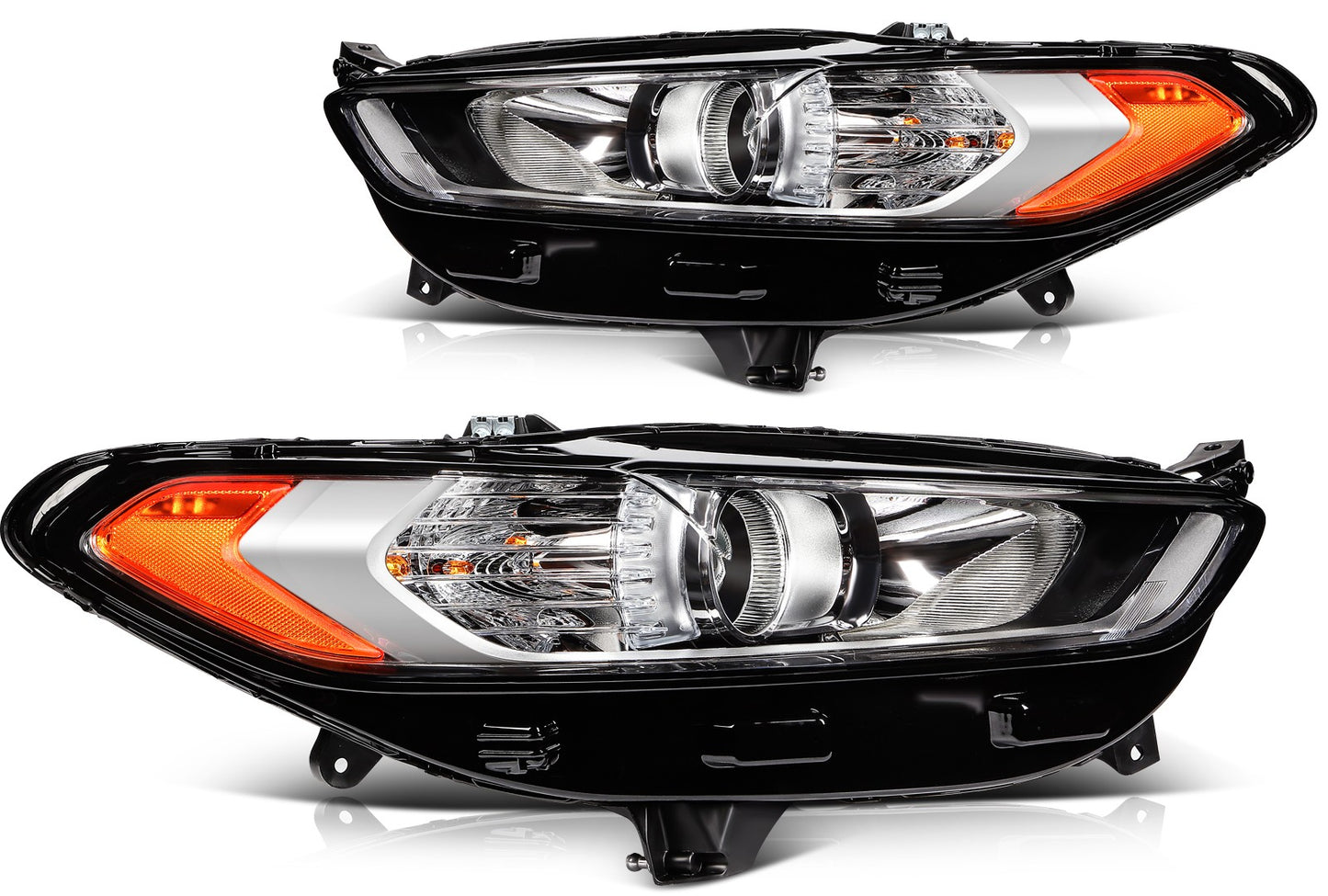 For 2016-2013 Ford Fusion w/Projector Headlights Assembly Left+Right