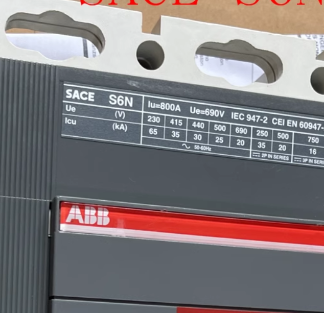 ABB Circuit Breaker Electric Operating Mechanism SACE S6 S6N 800A