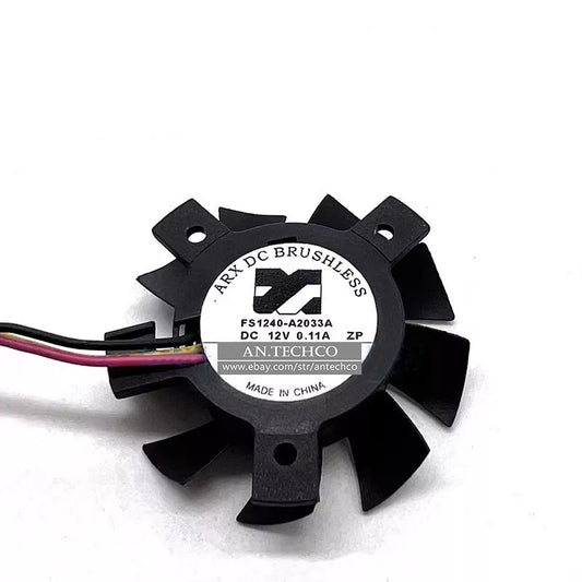 ARX FS1240-A2033A DC12V 0.11A 3-Wire Silent Cooling Fan