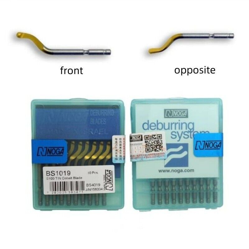 10Pcs NOGA BS1019 HSS M35 deburring system S100 Tin Cobalt blade trimming tool