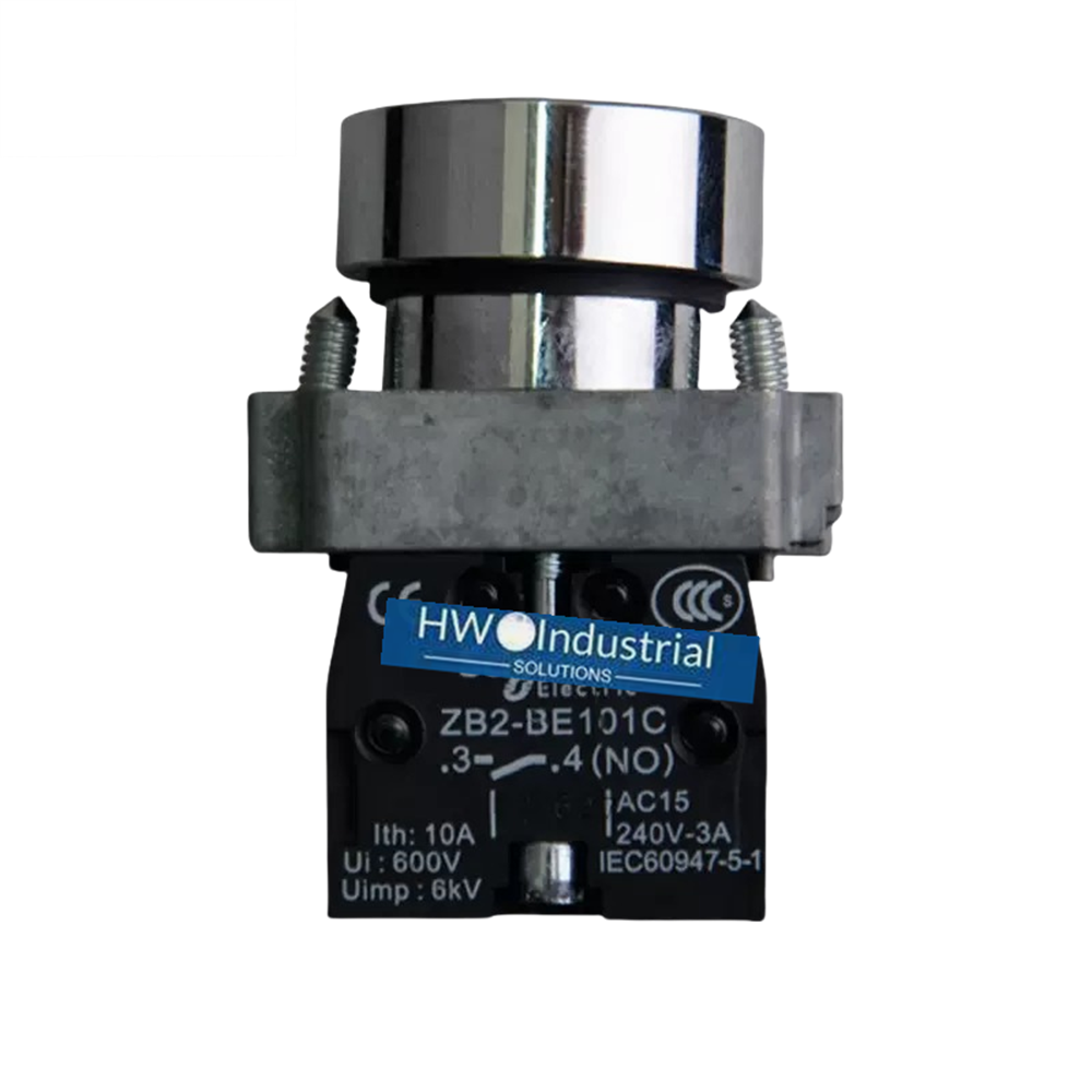 2/Piece  Flat Head Button Self Reset Switch XB2BA51C XB2-BA51C 1NO yellow