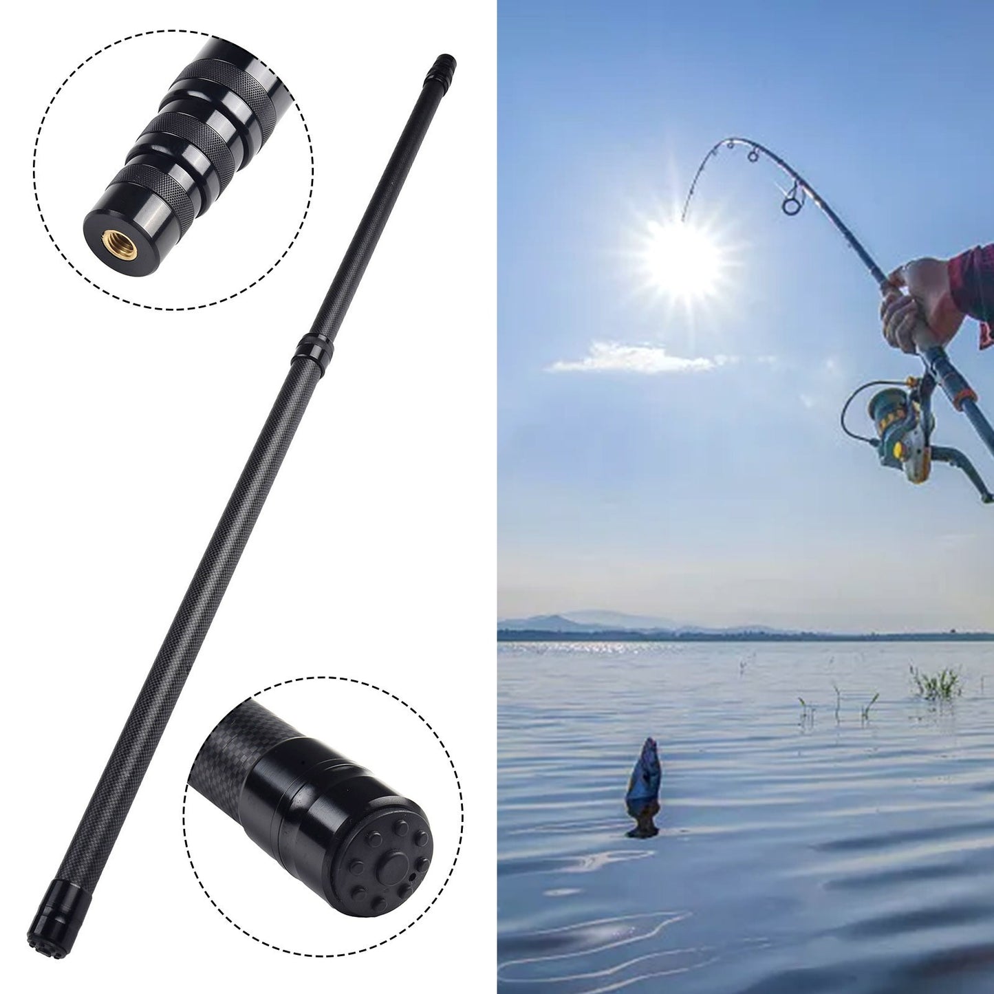 Netting Rod Pole 1.3m-3.0m 11H Hardness 46T High Carbon For Catching Big Fish
