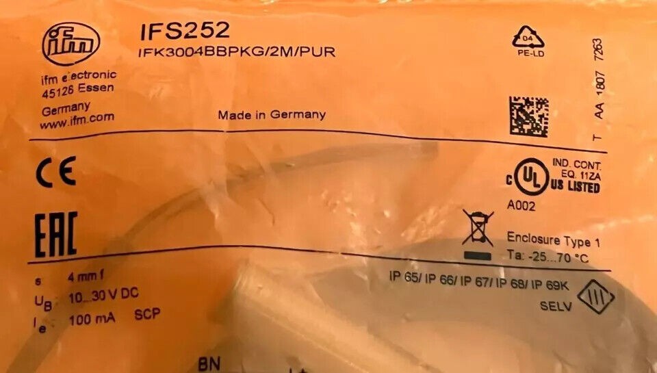 For IFM IFS252 Proximity Switch sensor