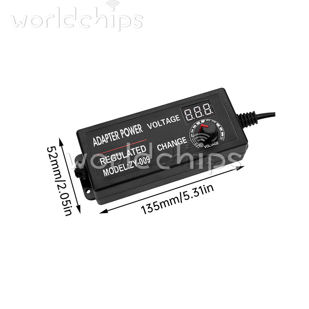 AC100-240V to DC3-24V 3A 5A Adjustable Voltage Power Adapter Switch Power Supply
