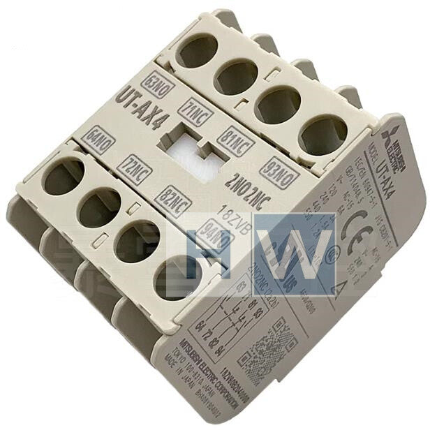 1Pc  Mitsubi-shi 2A2B Front Mounted Auxiliary Contact UT-AX4 2NO 2NC