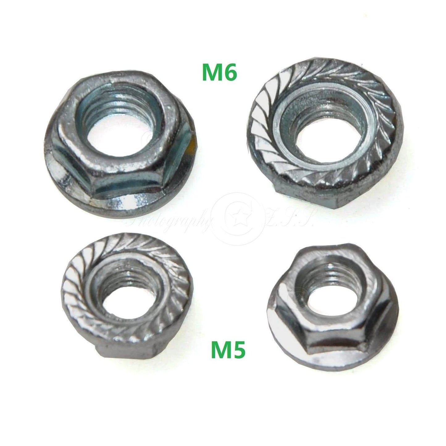 2x Aluminum M5+M6 Nut Hex Locknuts for Motorcycle Bike RC Model Repair Part