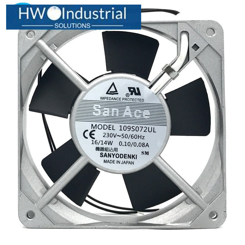 1PC 109S072UL 230V 16/14W SanAce 12CM Axial Flow Cabinet Industrial Fan