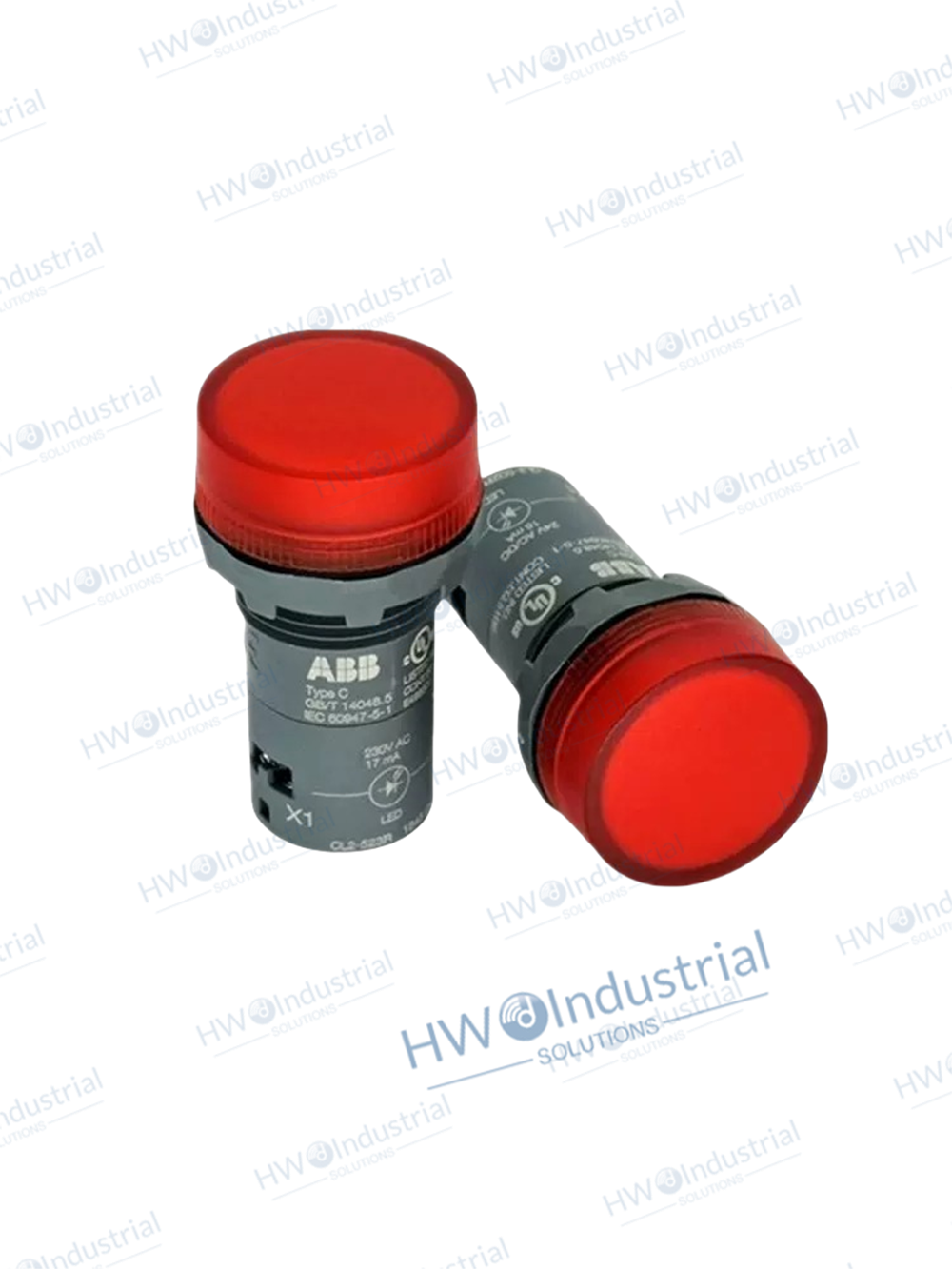 10/Pieces CL2-523R AC230V Red ABB LED Indicator Button Light