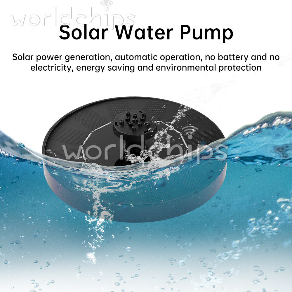 Solar Power Round Fountain Pump Upgrade 1W Solar Fountain With 4 Nozzles Kit