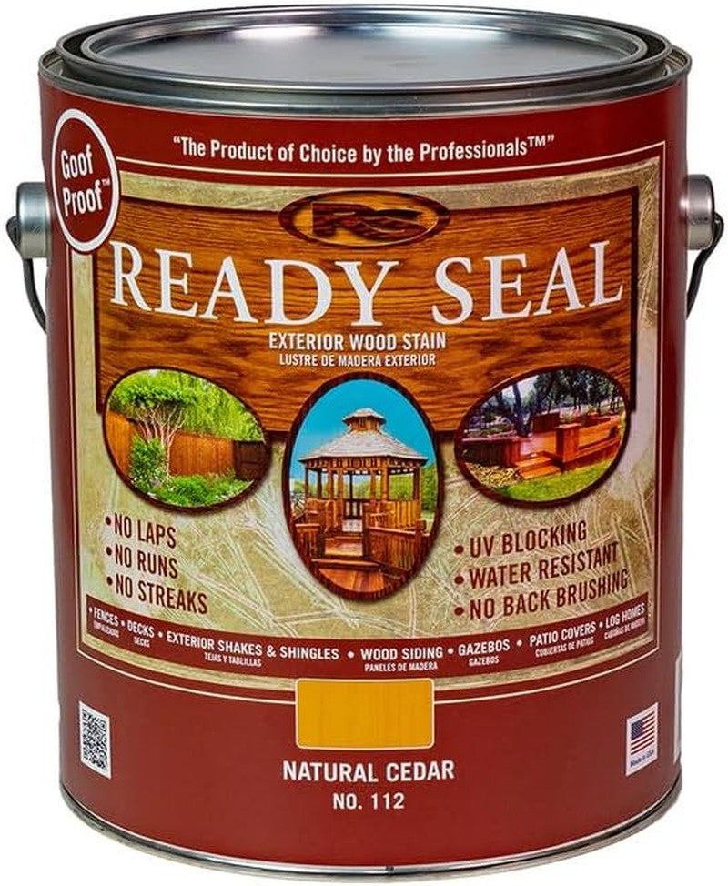 Exterior Wood Stain & Sealer, Natural Cedar - Ready-to-Use, 1 Gallon, 2-Pack