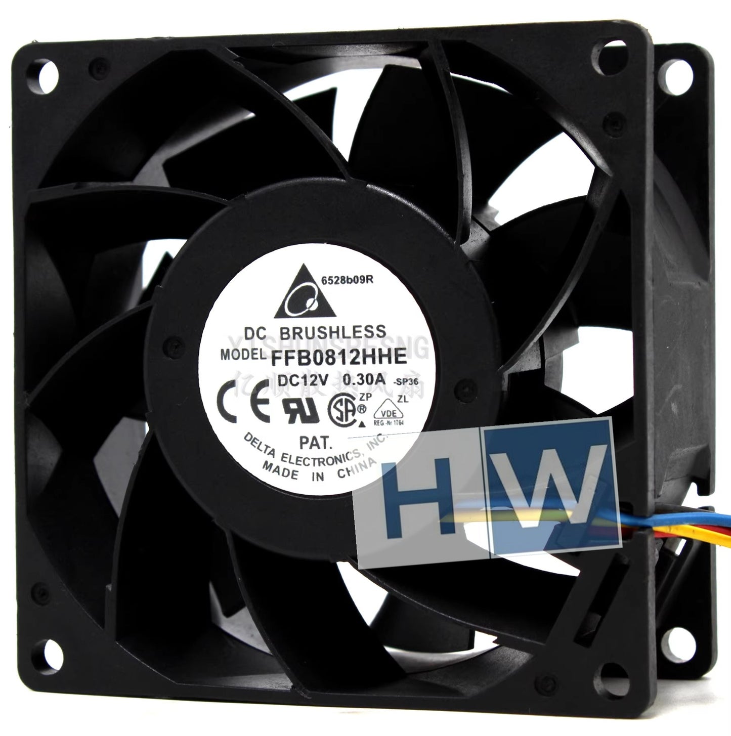 1PC Delta FFB0812HHE 80*38MM 12V 0.30A 8CM 4-wire PWM Speed Regulation Dual Fan