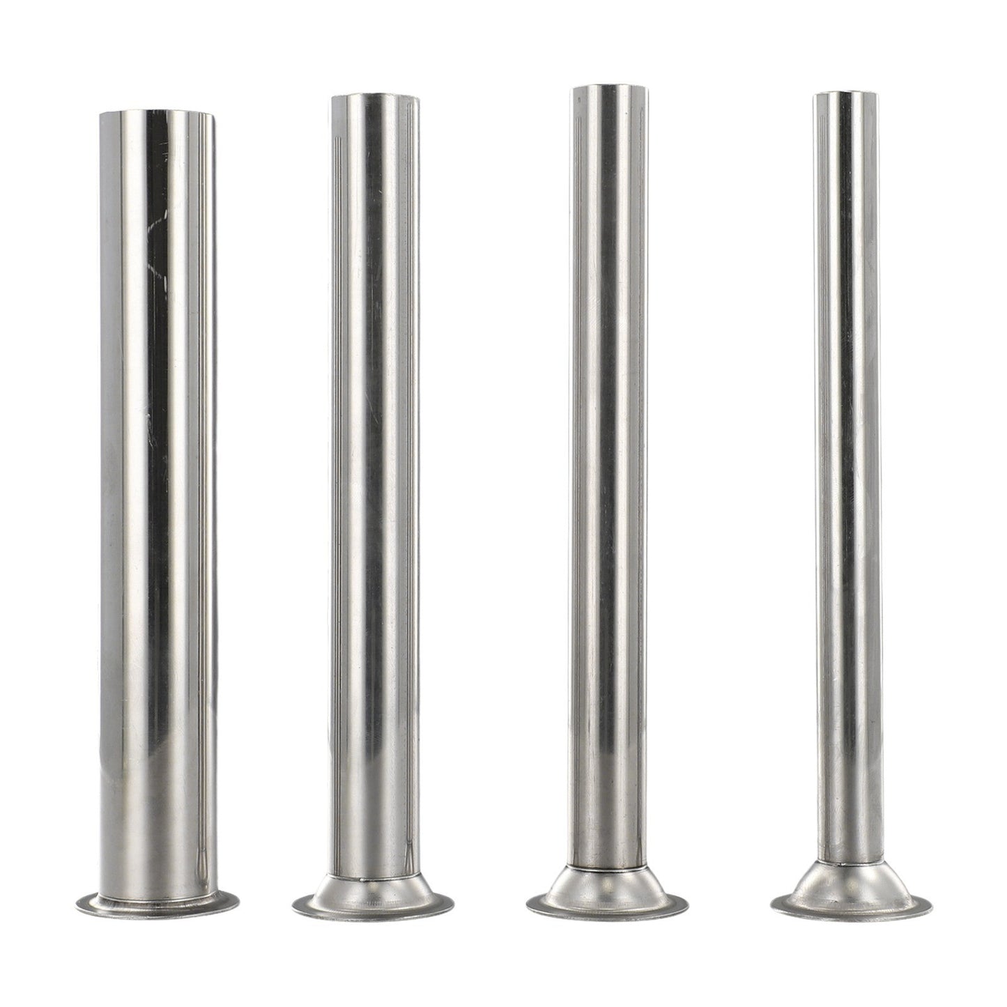 4Pcs Stuffing Tubes Filling Tubes Funnels Nozzles Silver 165mm/6.5inch