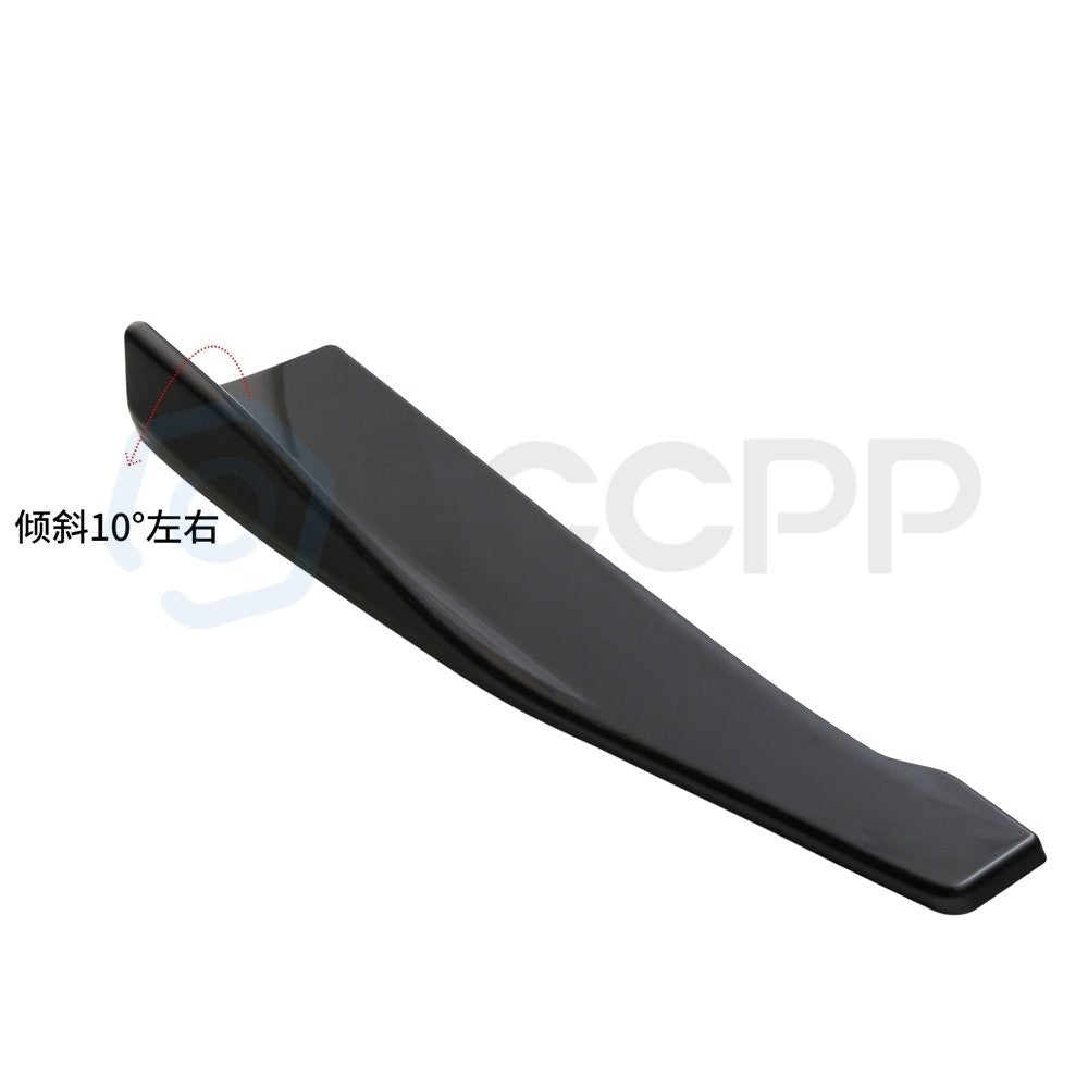 Black Front Bumper Spoiler Body Kit / 86" Side Skirt /Rear Lip Fit For Universal