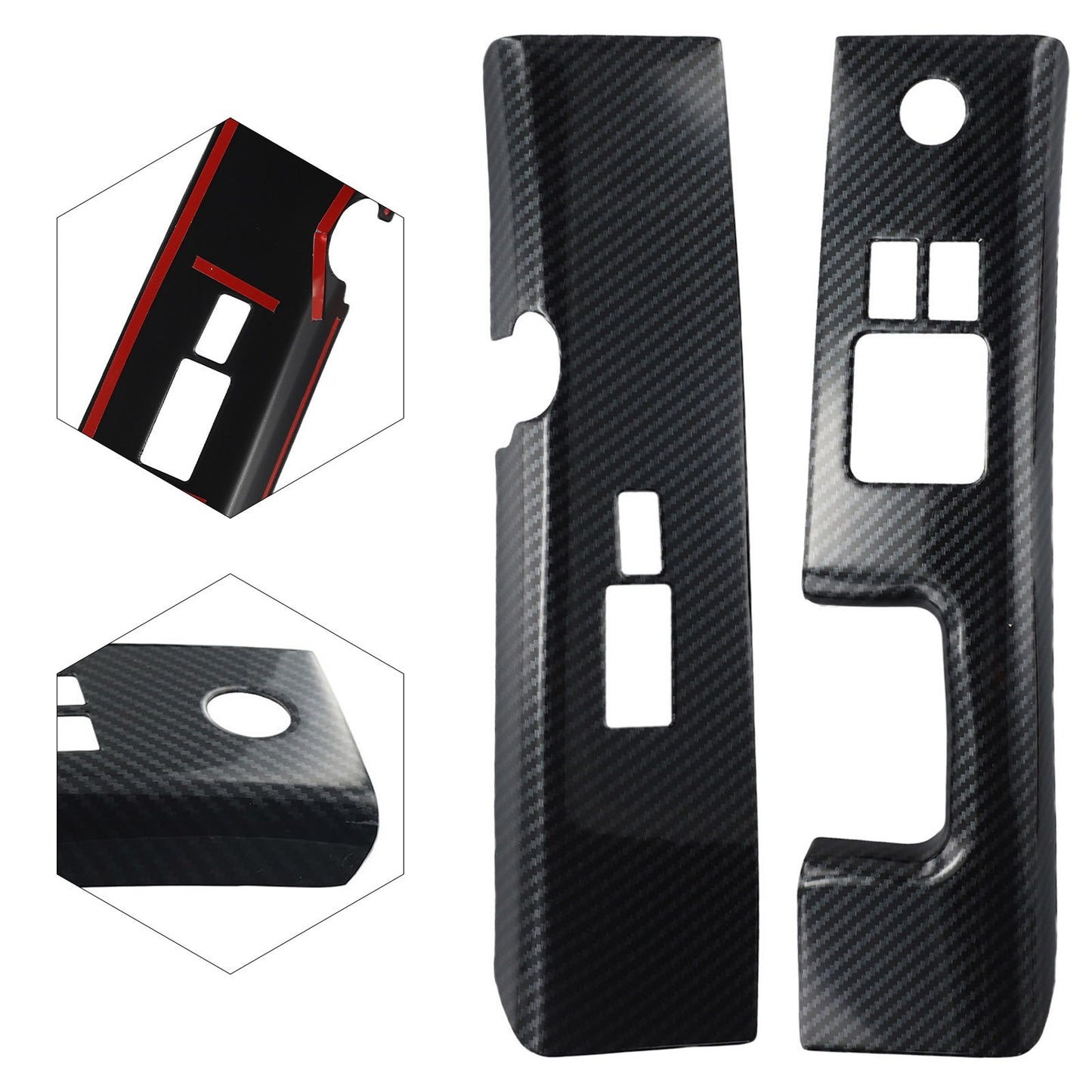Carbon-Fiber Car Interior Glass Switch Covers ABS For Nissan 350z Z33 2006-2008