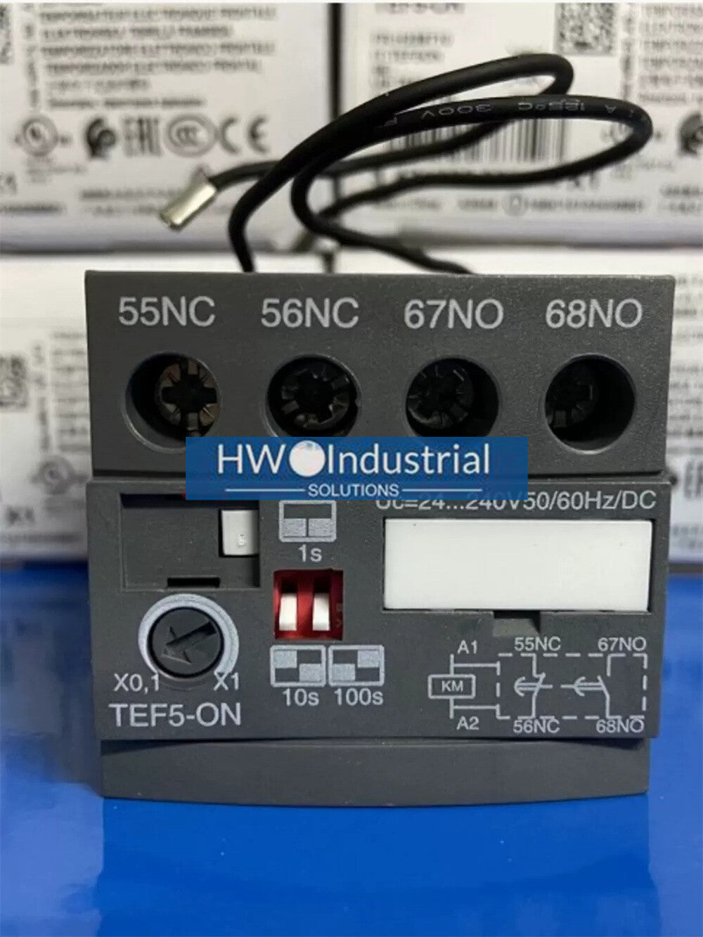 1/pieces  ABB Power-on Delay Head TEF5-ON Contactor Timer Module