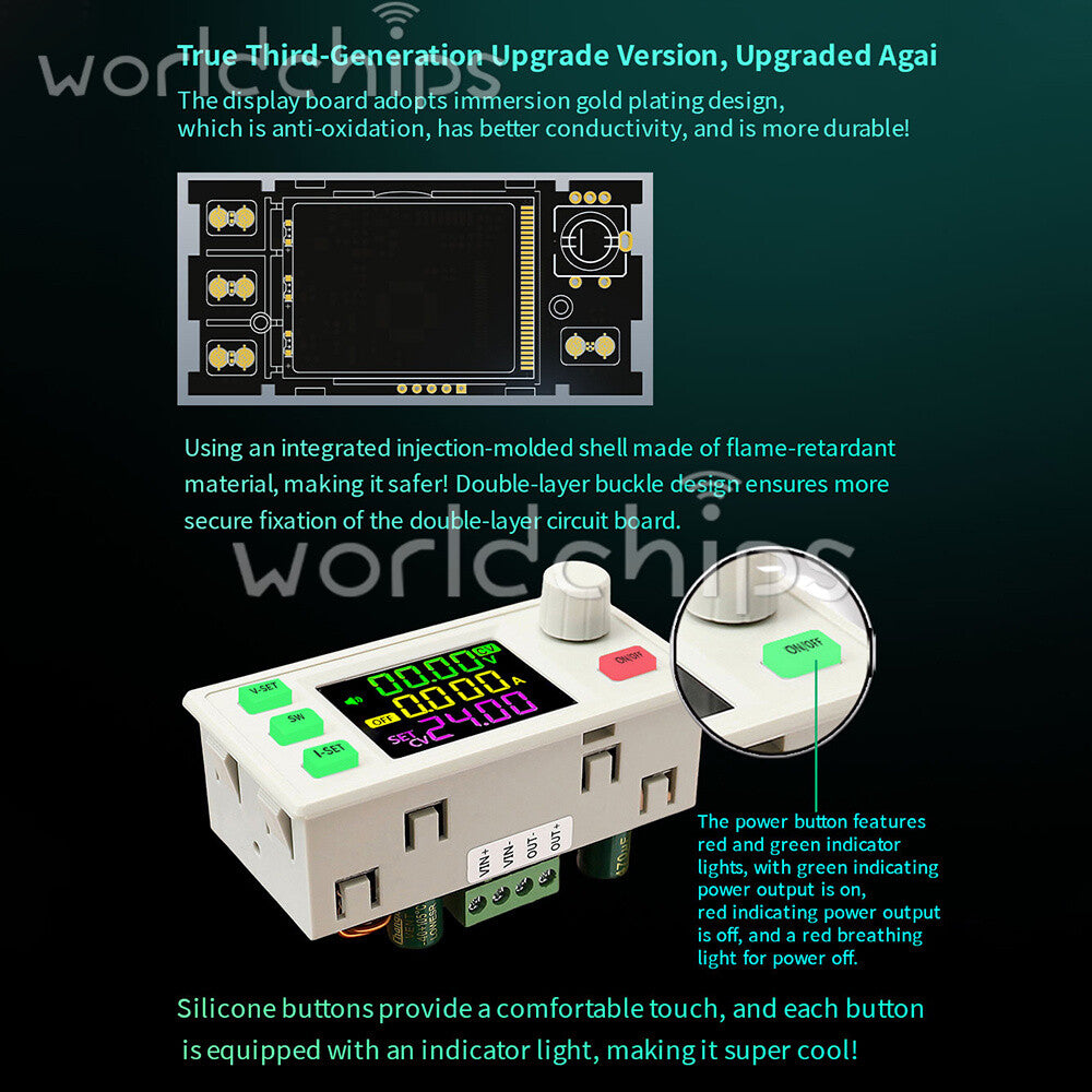 SK120X CNC Buck-Boost DC Adjustable Voltage Regulator Power Supply Module 120W