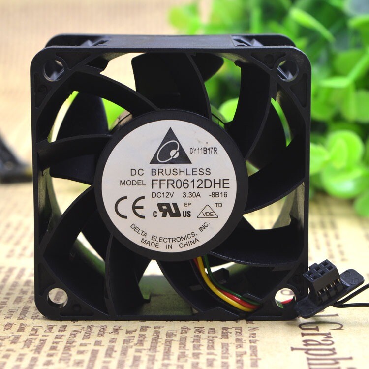 Delta FFR0612DHE 6038 12V 3.3A 6CM Violence Large air volume fan 2/3/4 Pin