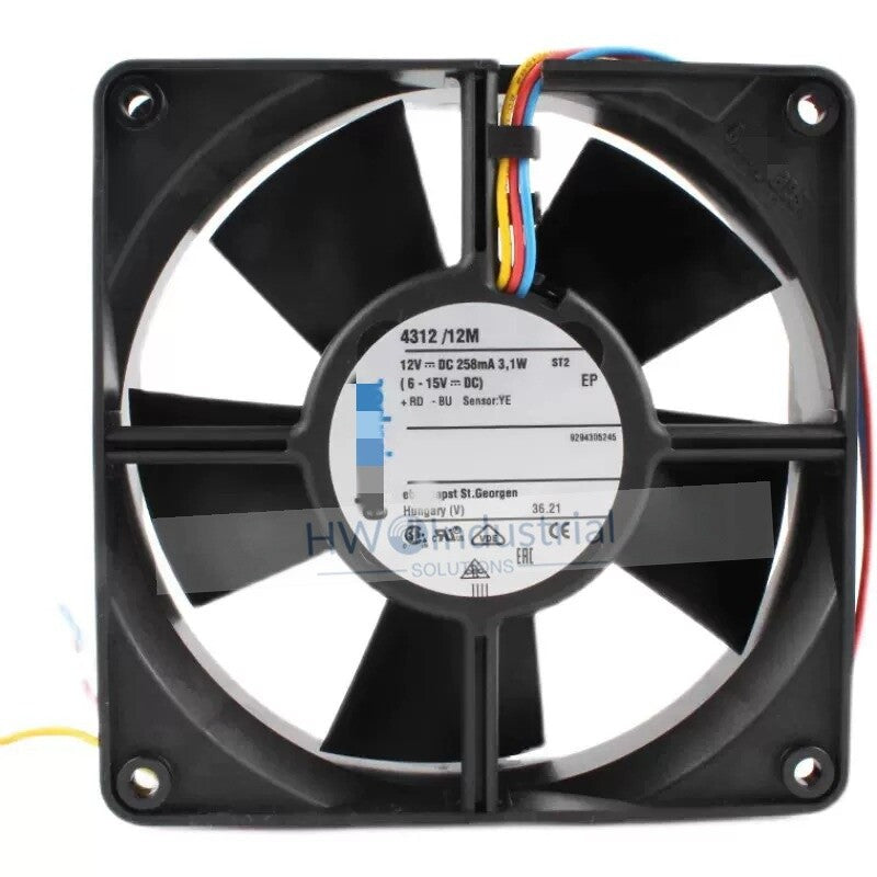1/piece 4312/12M 12V 3.1W 258mA 3-wire 12032 12CM Inverter Cooling Fan