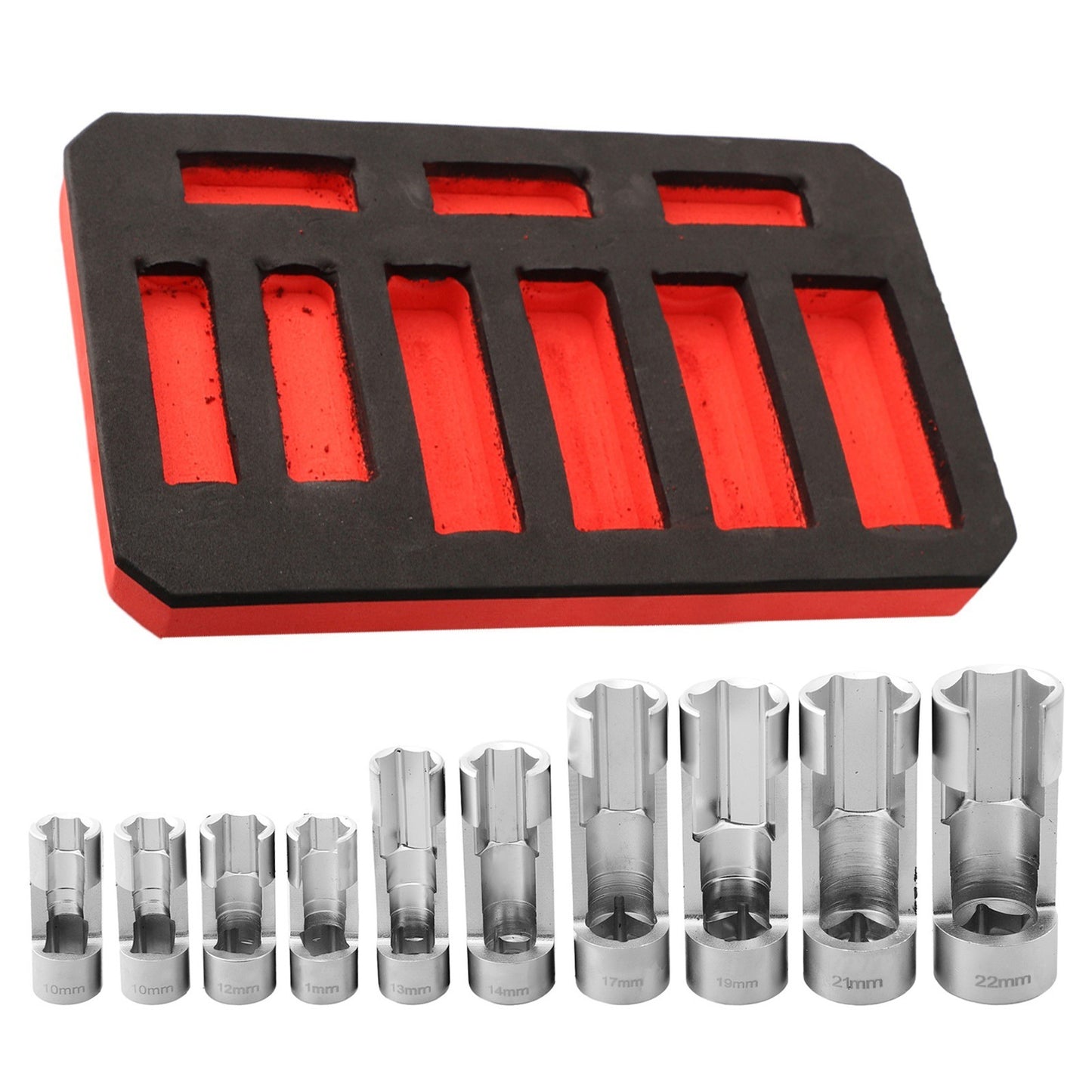 Effortless Temperature Sensor Unit Access 9pcs Fuel Line Socket Wrench Set