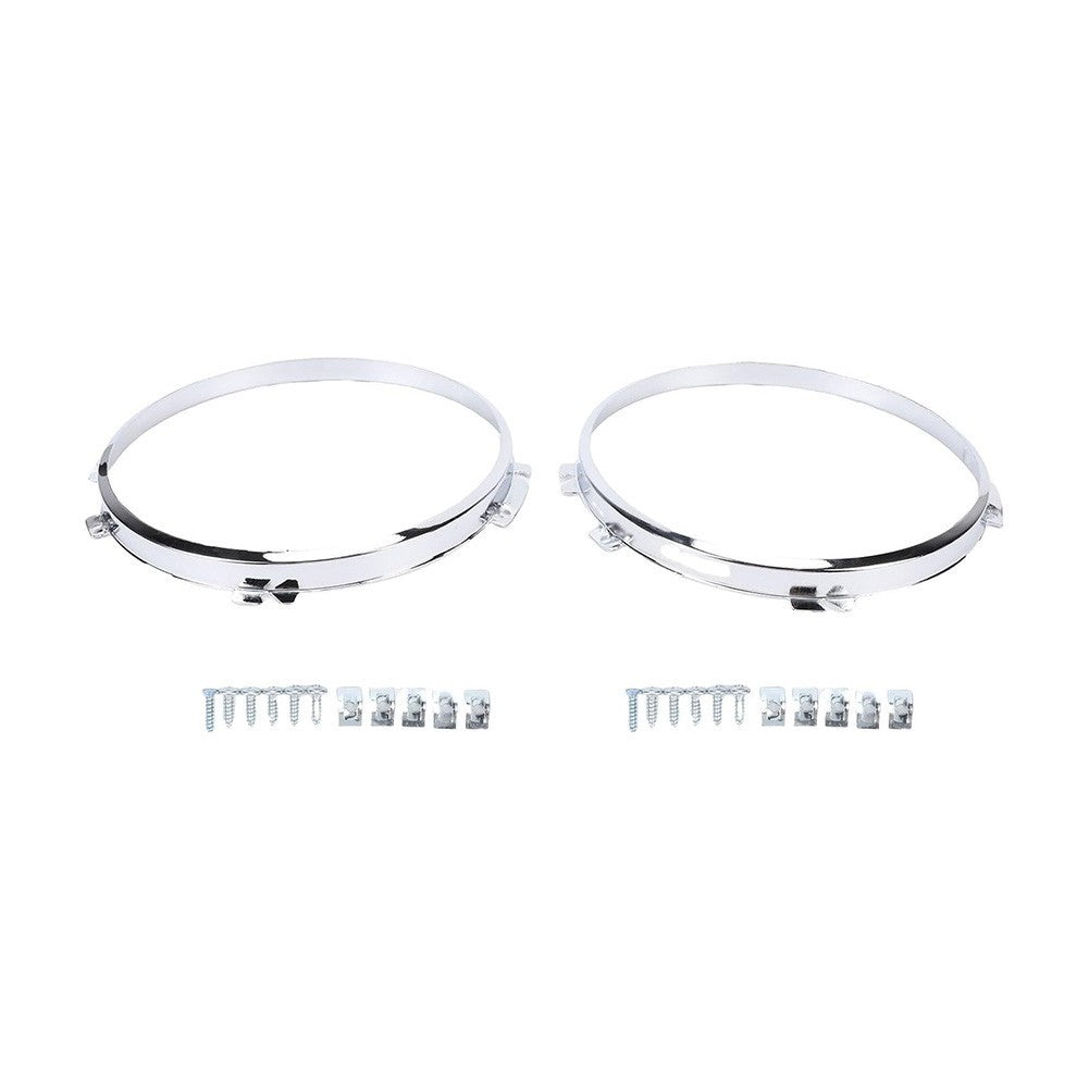 Replacement 7 Inch Headlamp Retaining Bezel Pair for Land Rovers Series 2 2A 3