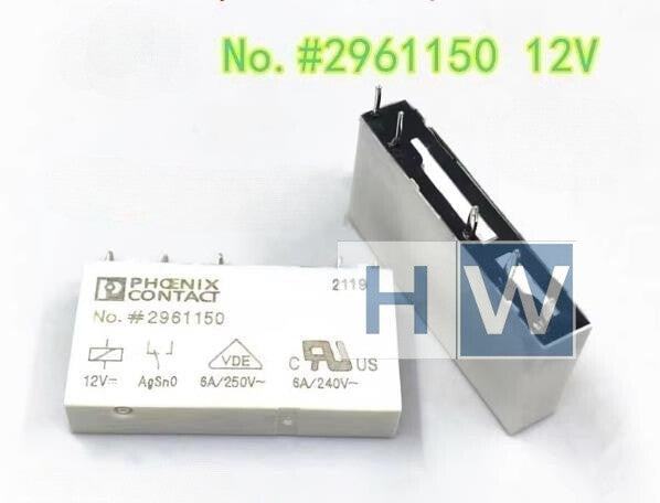 5Pcs  No.2961150 12v Phoenix Electromagnetic Relay 6A 250V