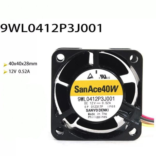 1/piece Sanyo 9WL0412P3J001 12V 0.52A 4028 4CM 4-wire Metal Frame Cooling Fan
