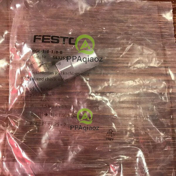 1PC  FESTO HGL-1/8-1/8-B 543253 Check Valve Free Shipping HGL1/81/8B