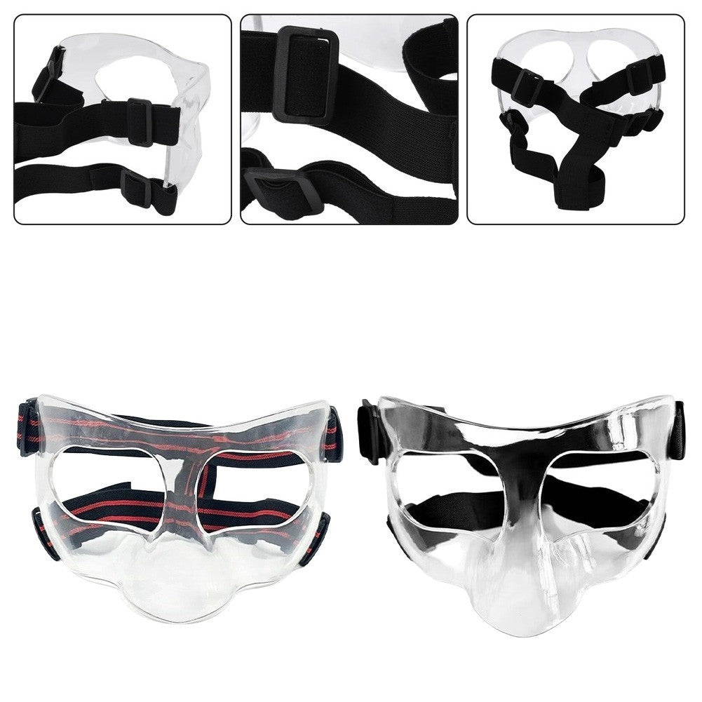 Adjustable Clear Nose Guard Face Protector for Basketball and Other Sports
