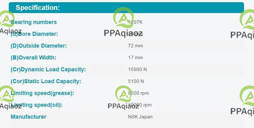 1PC NSK 1207 K Self-Aligning Ball Bearings 35x72x17mm #P