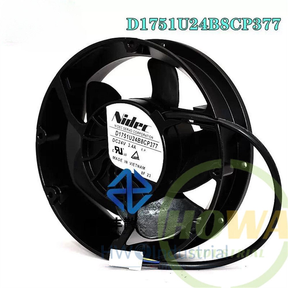 1/piece  D1751U24B8CP377 DC24V 3.4A 4-wire NIDEC Cooling Fan for ABB Inverter