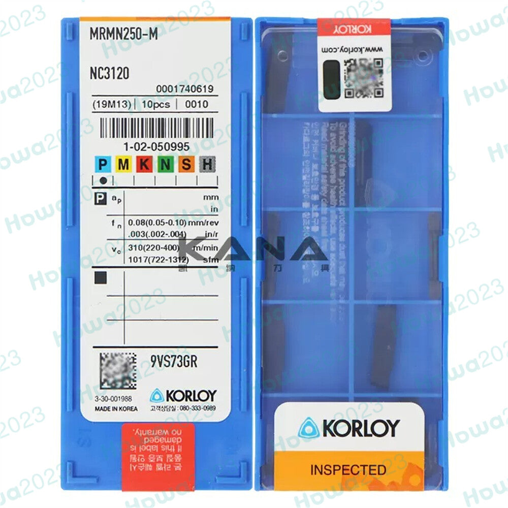 10Pieces/Box KORLOY MRMN250-M NC3120 CNC Turning Blade Carbide Inserts