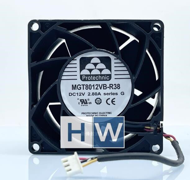 1PC MGT8012VB-R38 DC12V 2.80A 8CM 3-wire Waterproof Cooling Fan