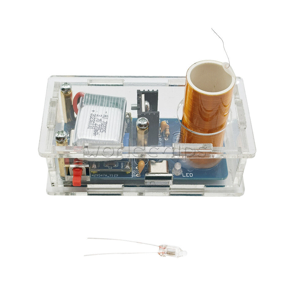 DIY Rechargeable Micro Tesla Coil Detector Electronic Anti Interference Tester