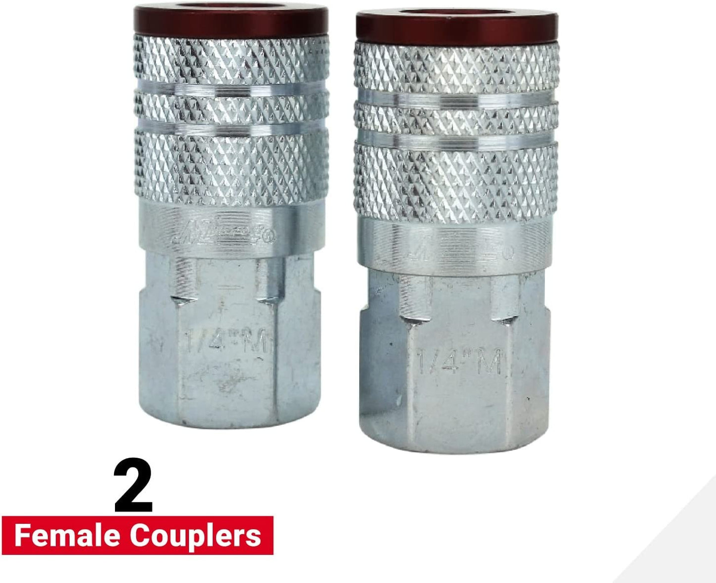 S-314MKIT Colorfit Coupler & Plug Kit - (M-Style, Red) - 1/4" NPT, (14-Piece)