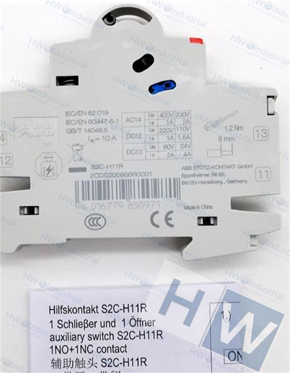 1/Piece  S2C-H11R Circuit Breaker Accessory Signal Auxiliary Contact ABB