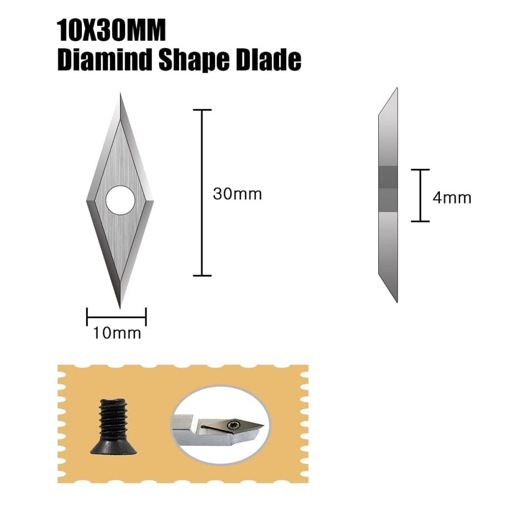 8 Piece or 16 Piece Carbide Turning Inserts Set for Wood Lathe Tools Kit