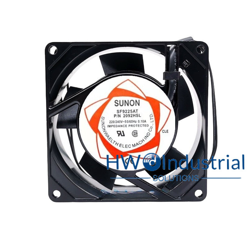SUNON SF9225AT P/N 2092HSL 220-240V 0.10A 9025 9CM Cabinet Cooling Fan