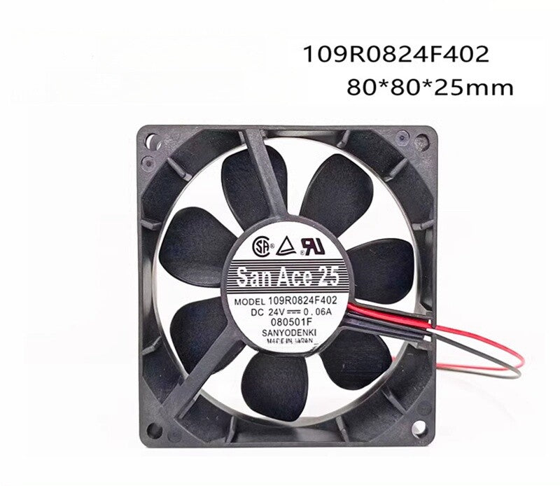1/piece Sanyo 24V 0.06A 109R0824F402 8025 8CM Inverter Dual Ball Cooling Fan