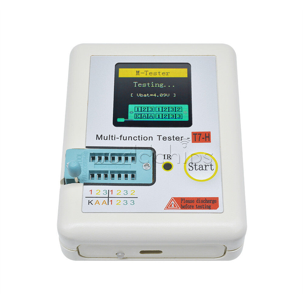 C-T7-H high precision transistor tester 1.8 inches Capacitance Meter + Cable Kit