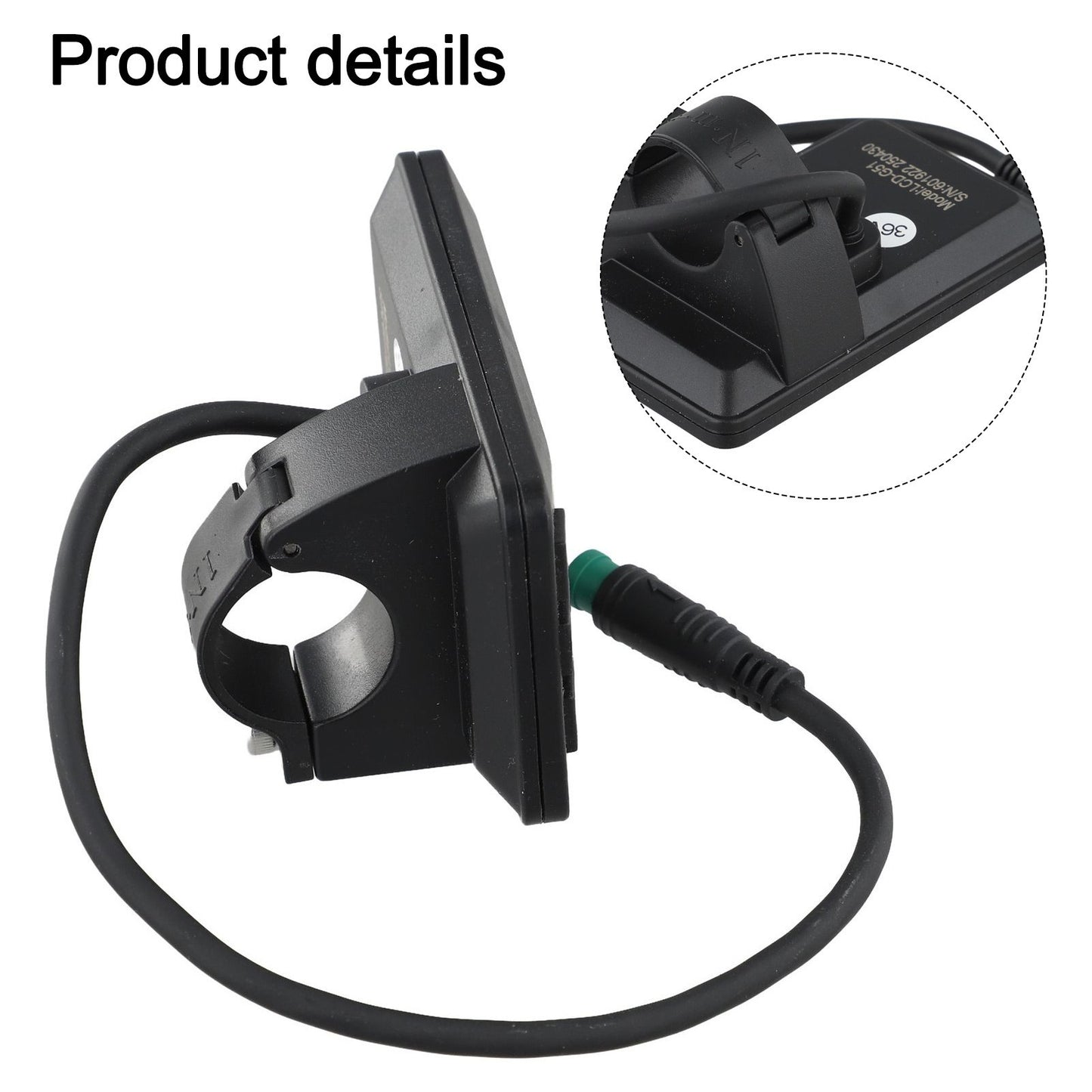 Sturdy E Bike LCD Display 24V 36V 48V with 5 Pins Waterproof Connector