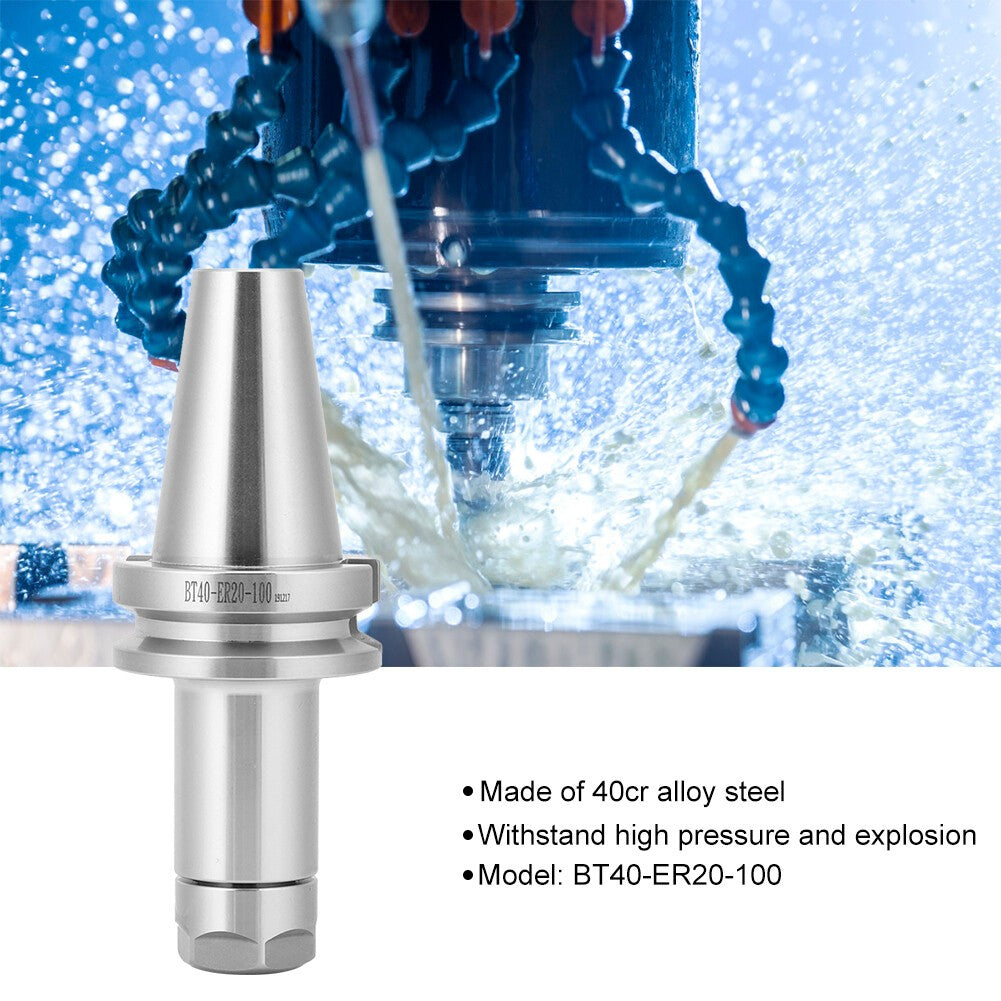 BT40ER20100 Collet Chuck Tool Holder High Accuracy For CNC Lathe Milling Kit