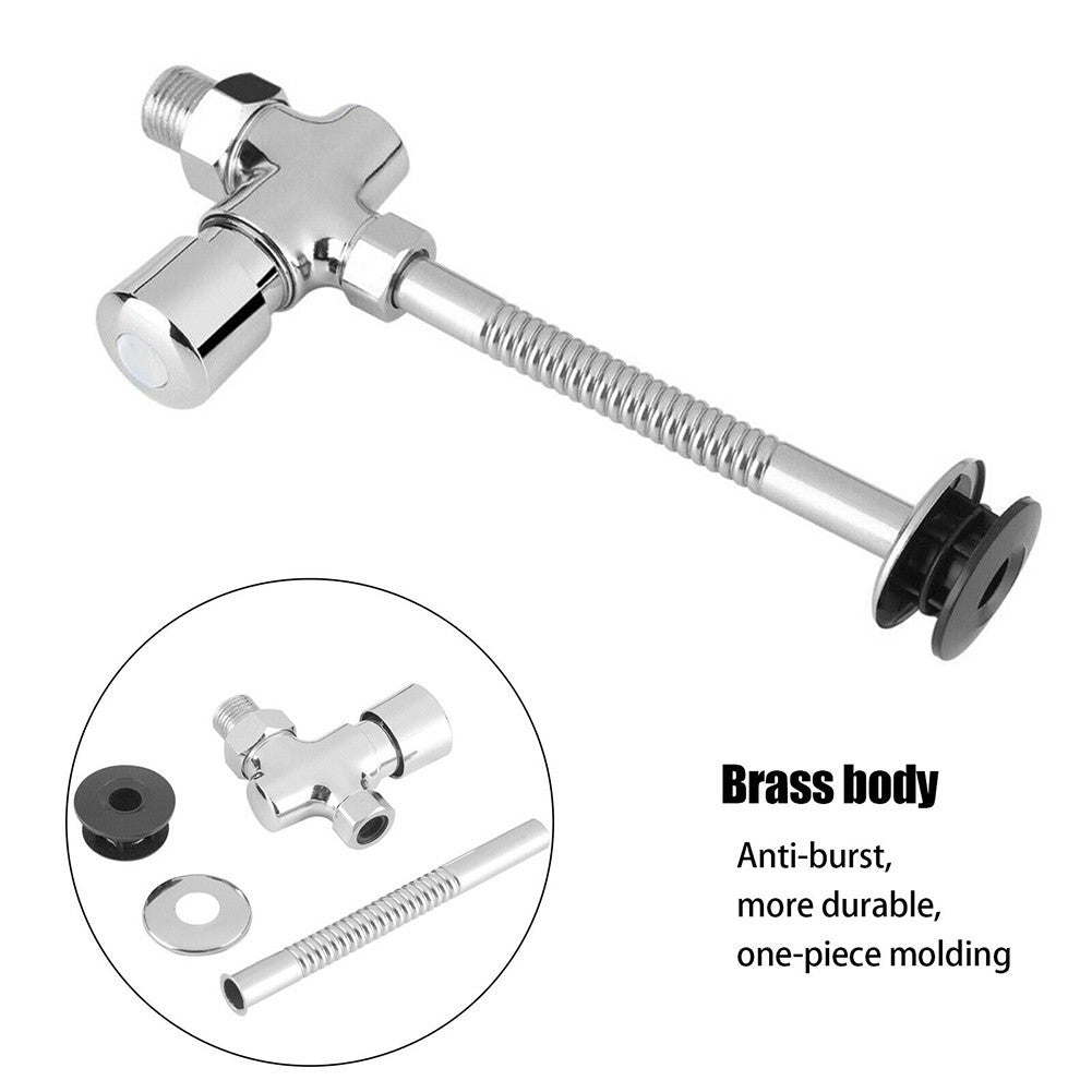 Toilets Attachments Urinal Flush Valve Alloy Automatic Hand Press Hardness