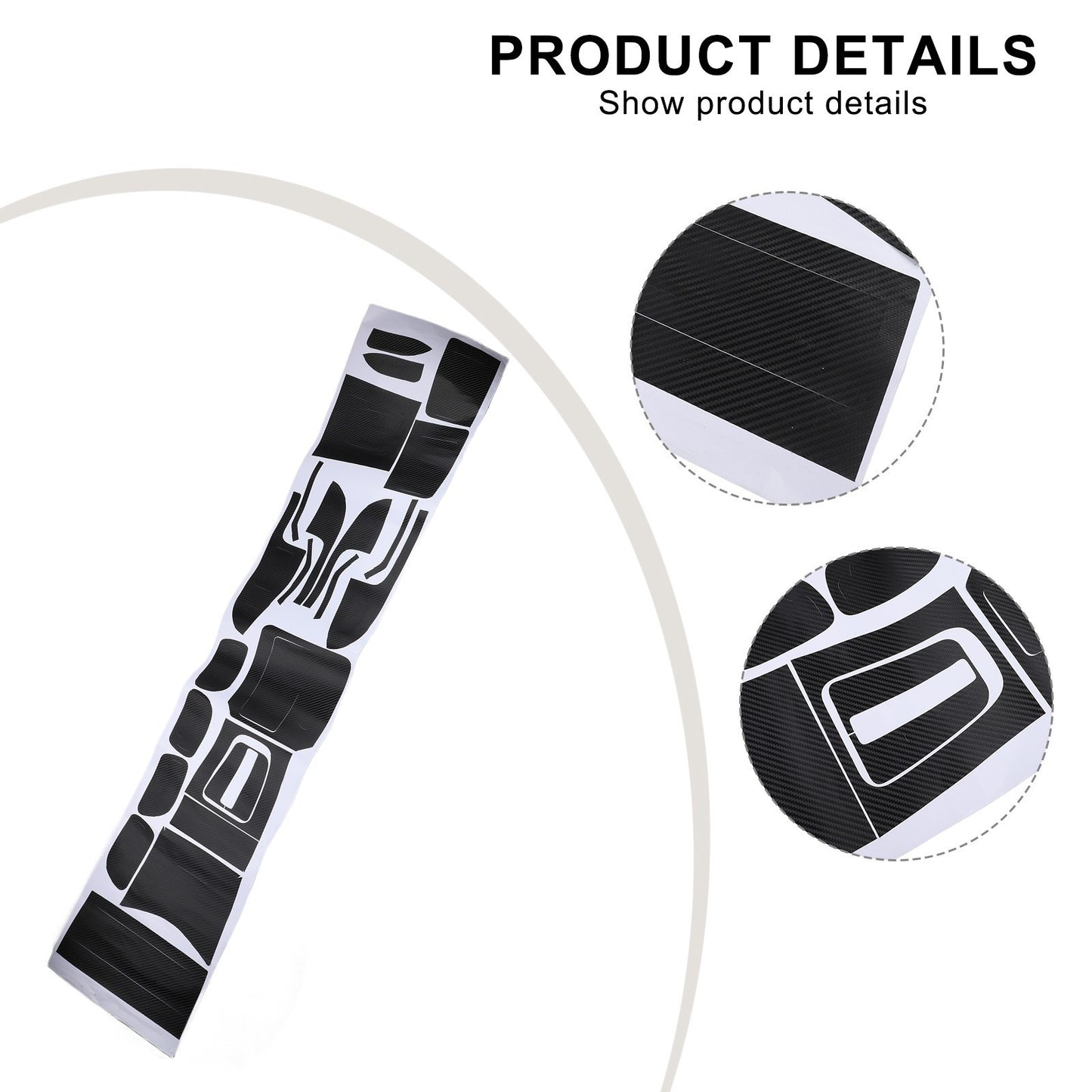 Vinyl Interior Sticker Black Car Carbon Fiber Center For Honda Accord 7th