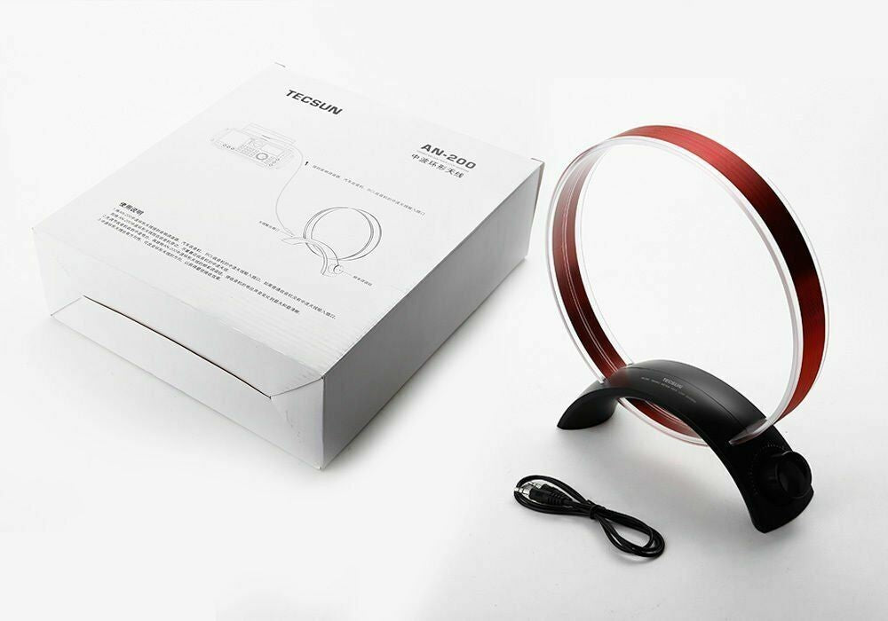 Tecsun AN-200 AM/MW Rotatable Tuneable Loop Gain Radio Antenna No Battery Needed
